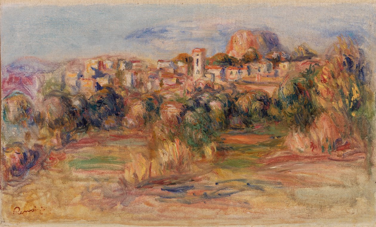 Paisaje, La Gaude (Paisaje, La Gaude) de Pierre-Auguste Renoir