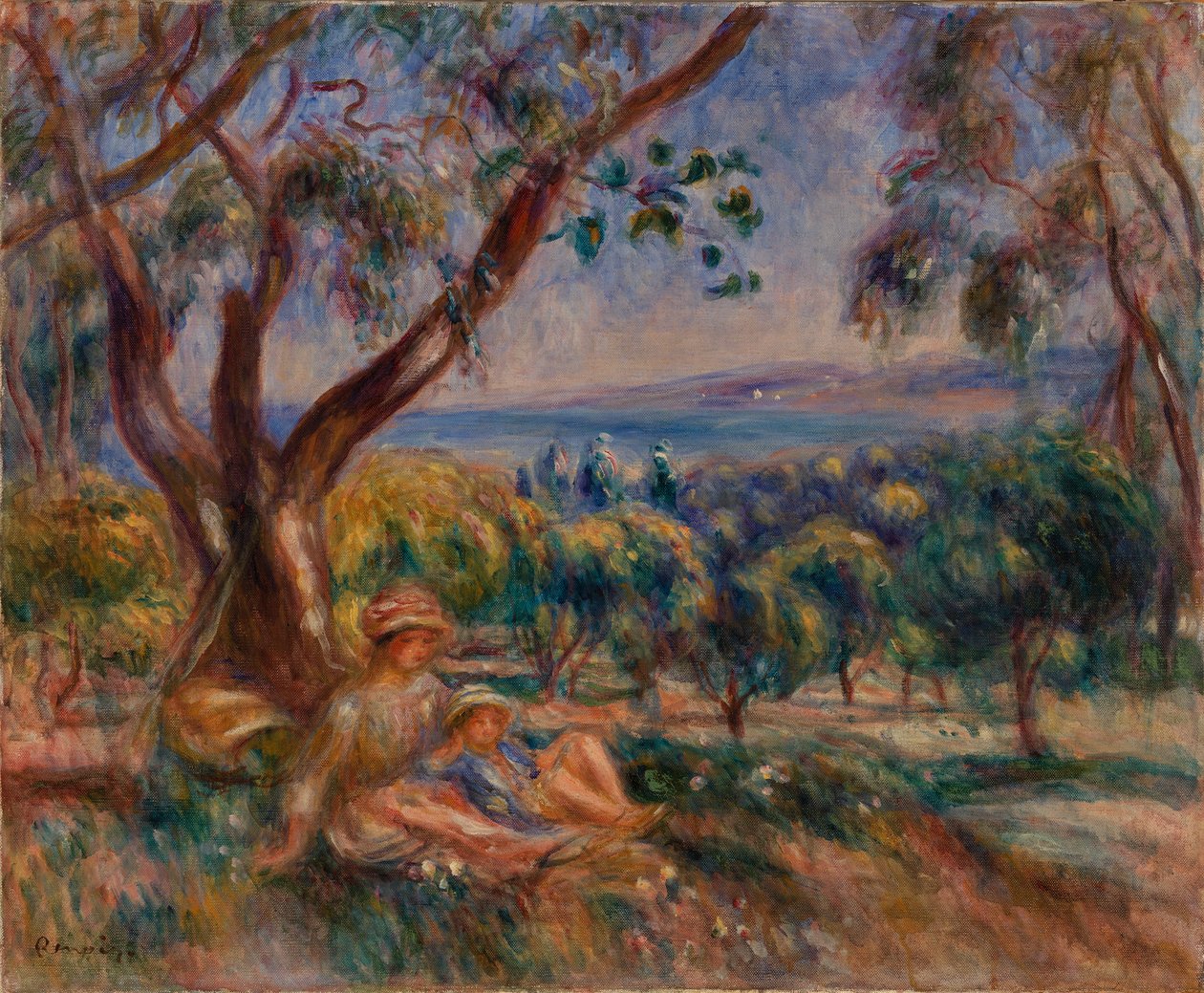 Paisaje con Figuras, cerca de Cagnes de Pierre-Auguste Renoir