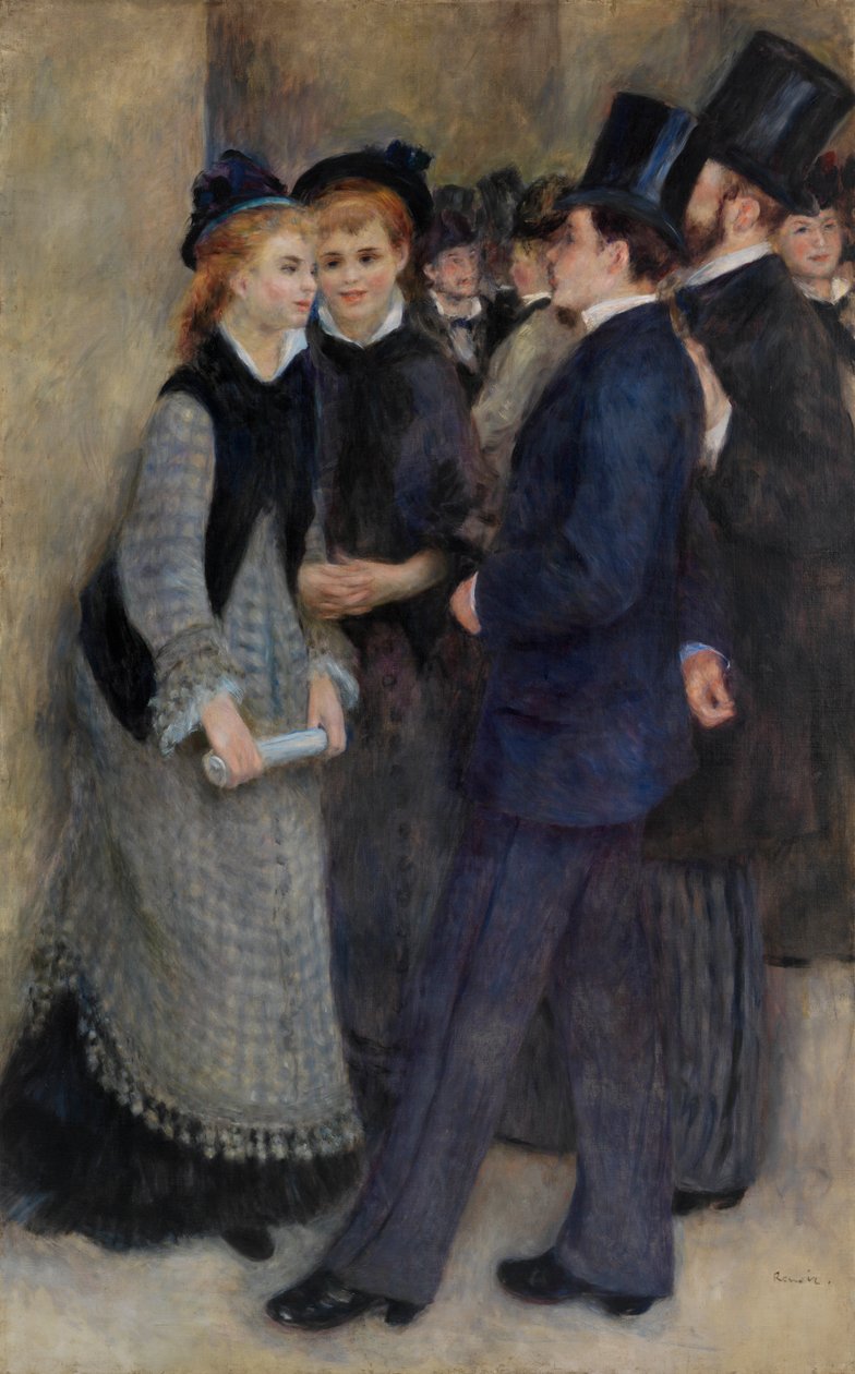 Saliendo del Conservatorio de Pierre-Auguste Renoir
