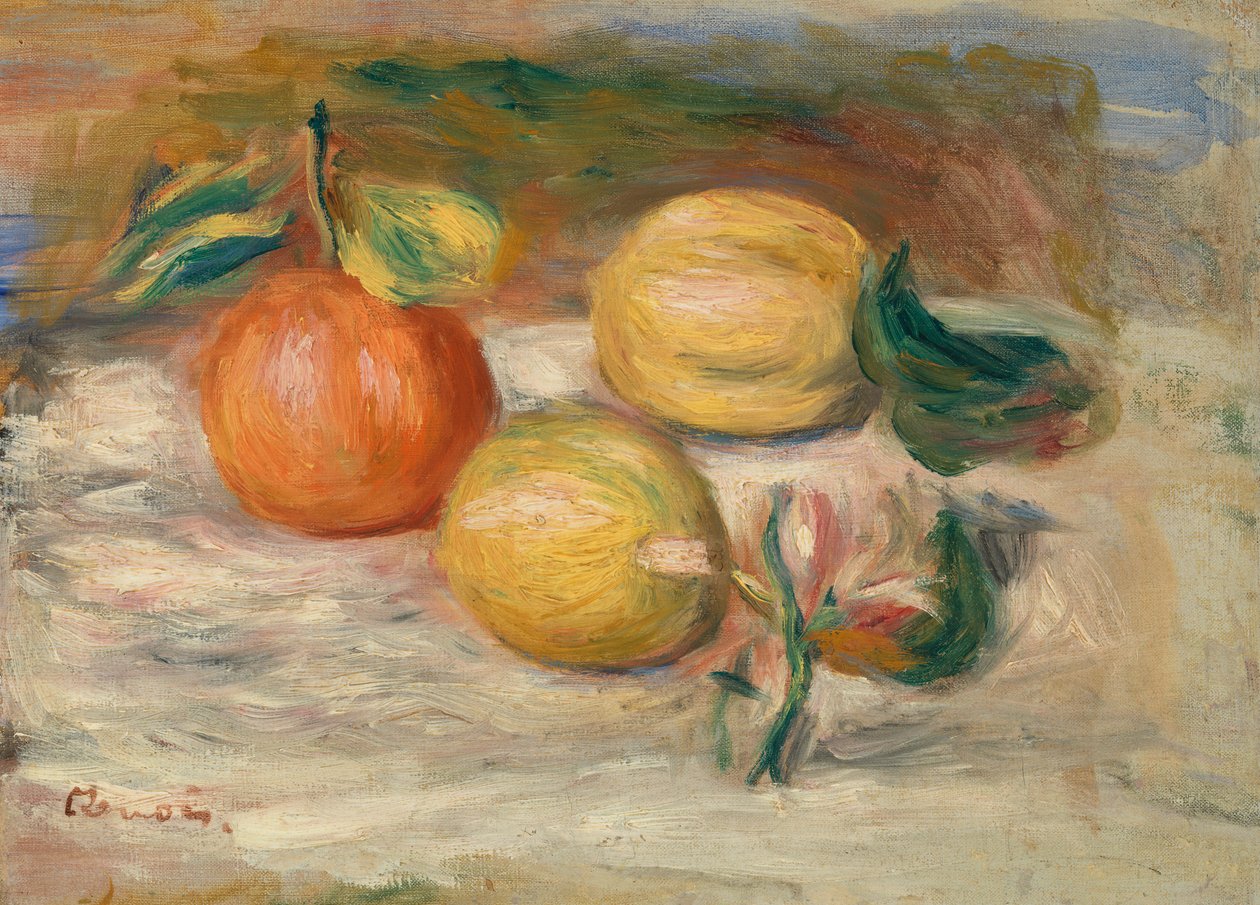 limones y naranja de Pierre-Auguste Renoir