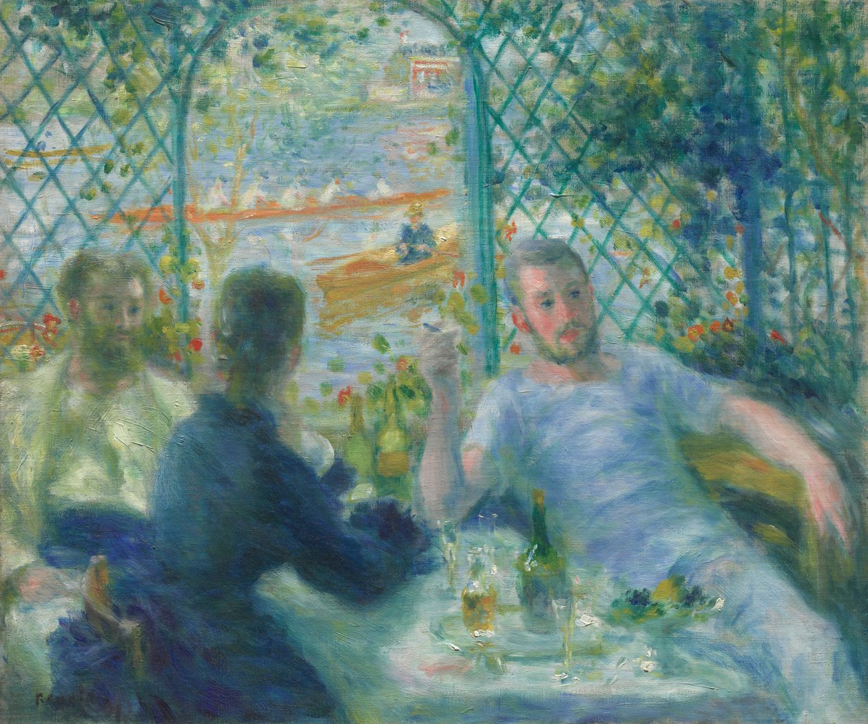 Almuerzo en el Restaurante Fournaise (Almuerzo de los Remeros) de Pierre-Auguste Renoir