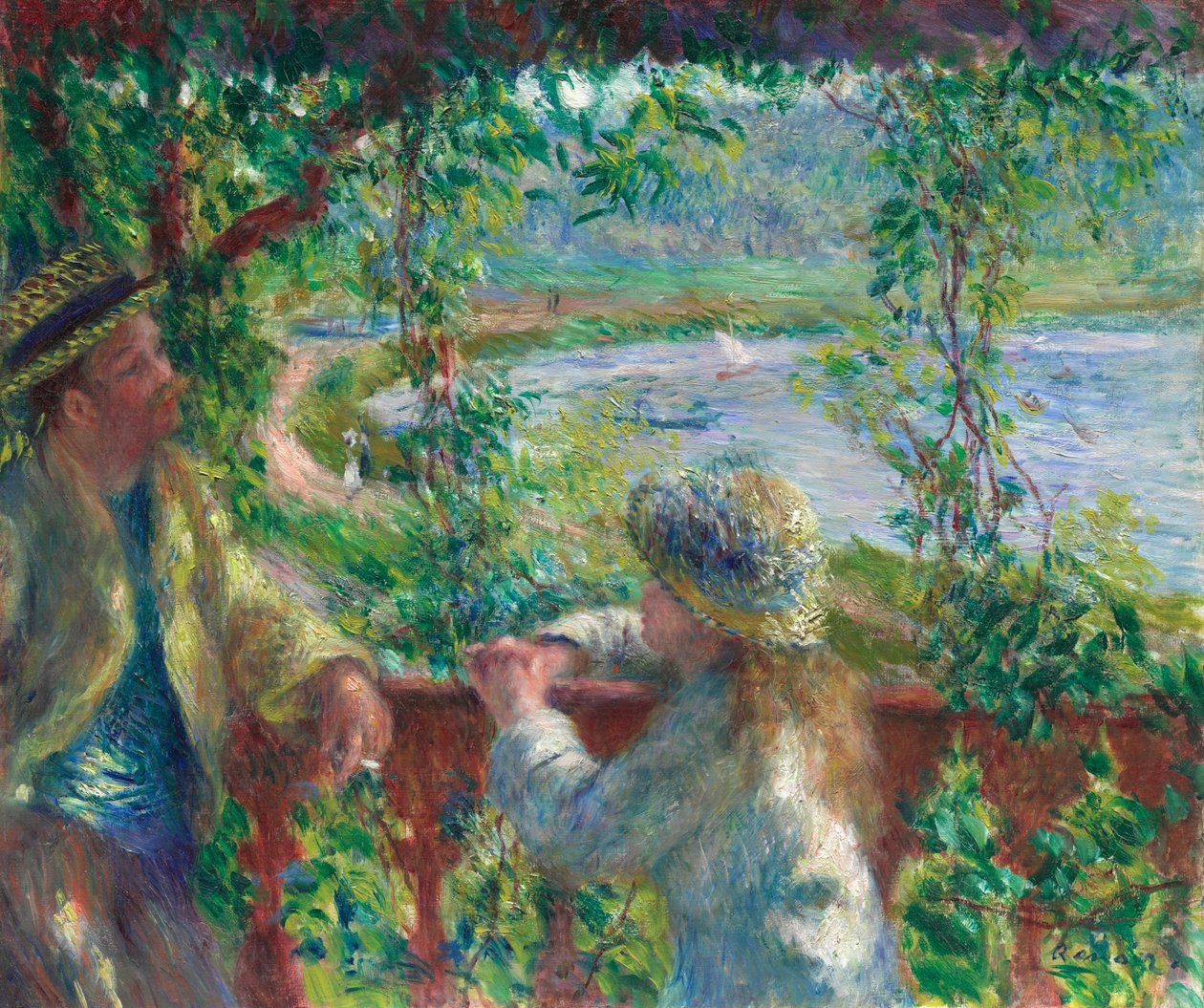 Cerca del lago de Pierre-Auguste Renoir