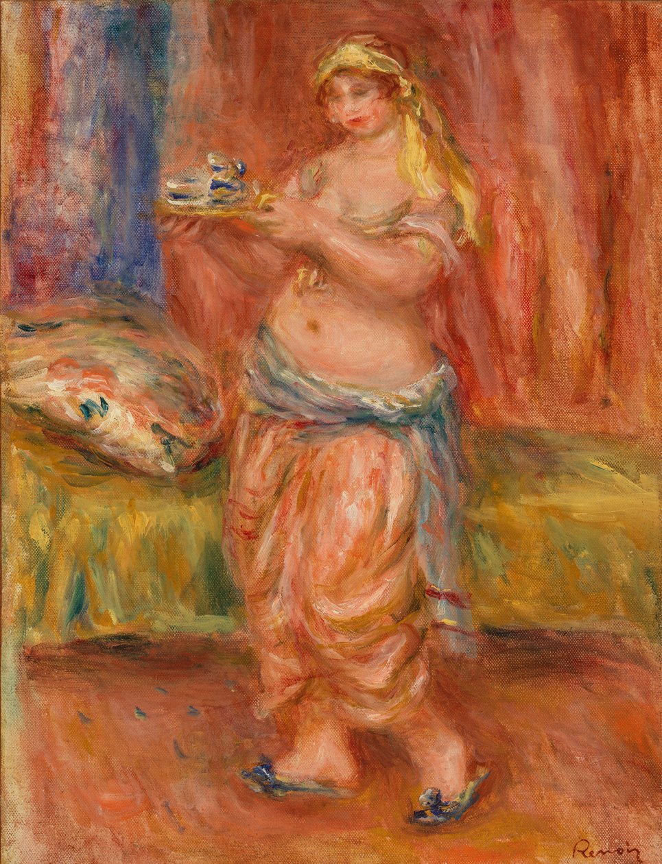 Odalisca con juego de té de Pierre-Auguste Renoir
