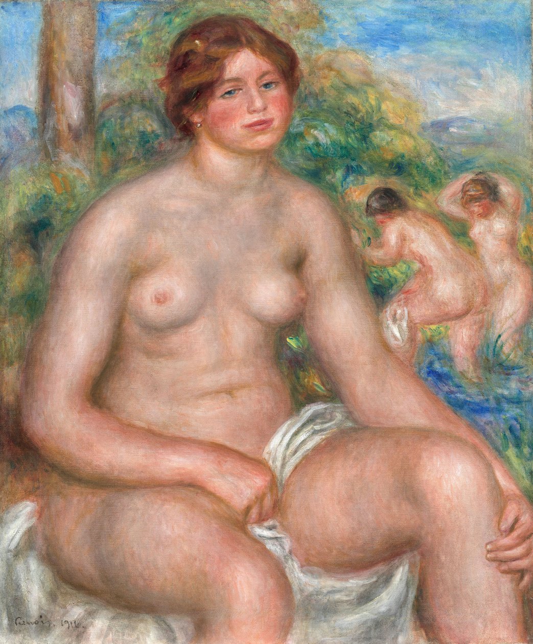 Bañista sentado de Pierre-Auguste Renoir