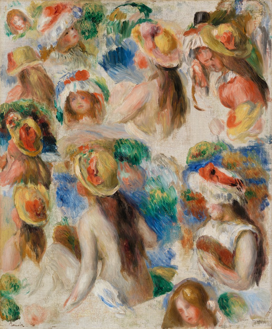 estudio de cabezas de Pierre-Auguste Renoir