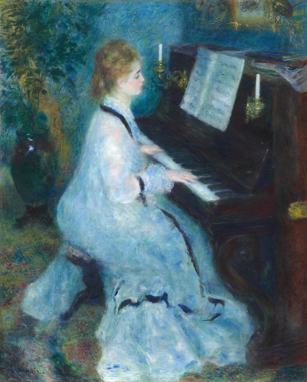 Mujer al piano de Pierre-Auguste Renoir
