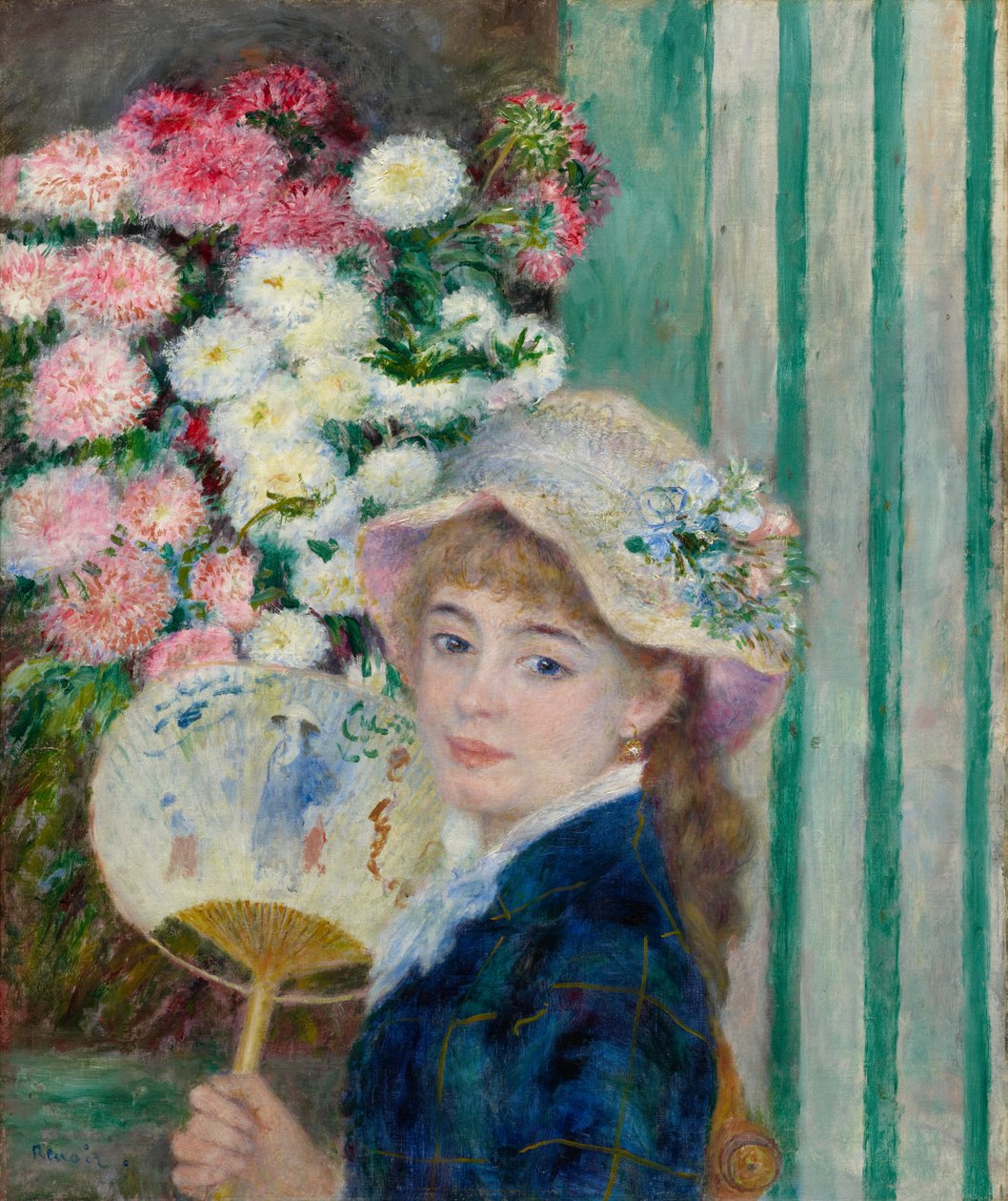 Mujer con abanico de Pierre-Auguste Renoir