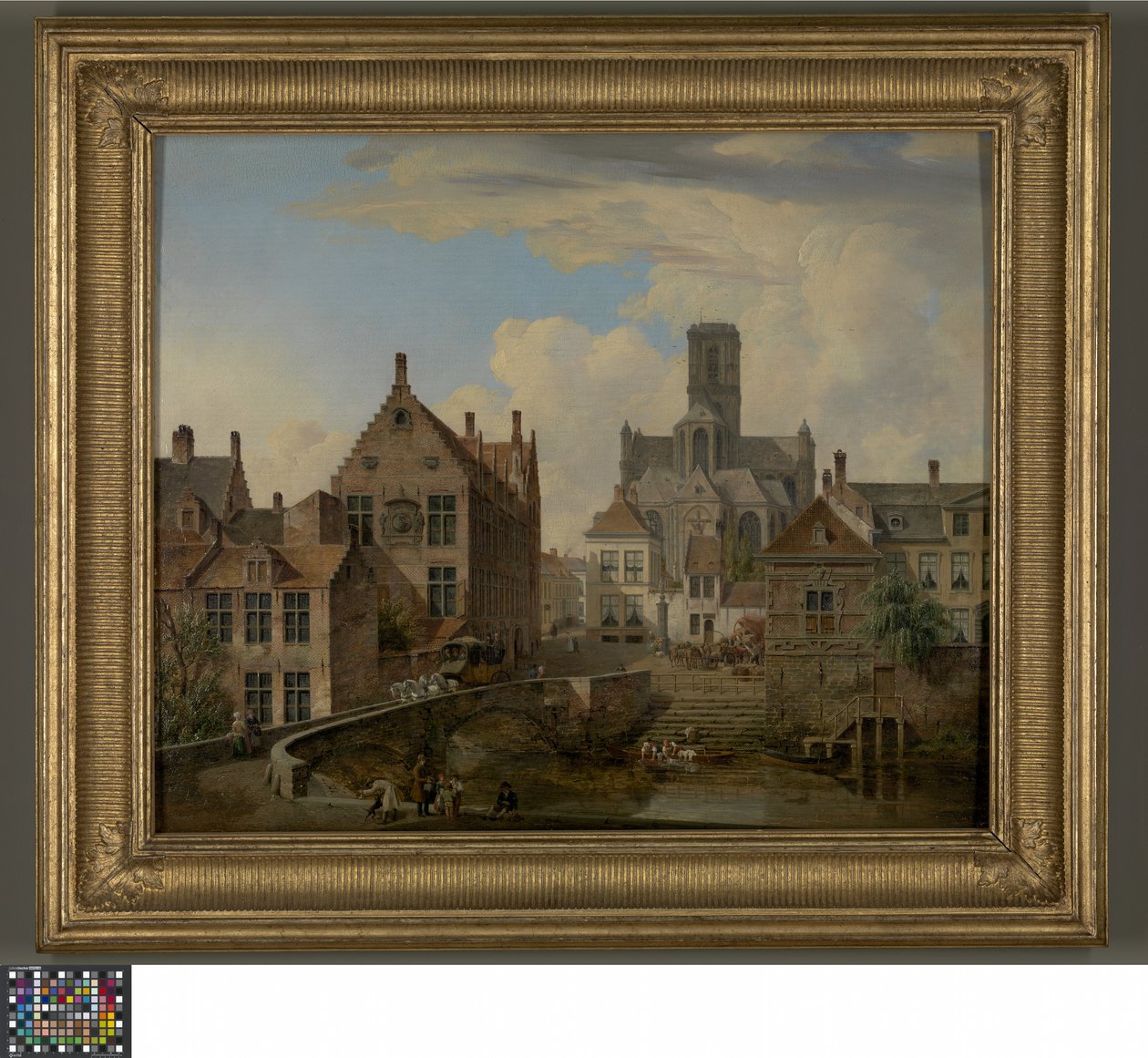 Catedral de San Bavón y Canal de Reep en Gante de Pierre François De Noter