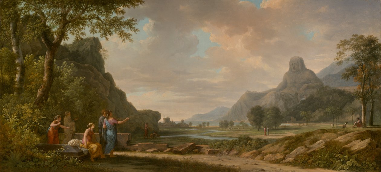 Monte Athos tallado como monumento a Alejandro Magno de Pierre-Henri de Valenciennes