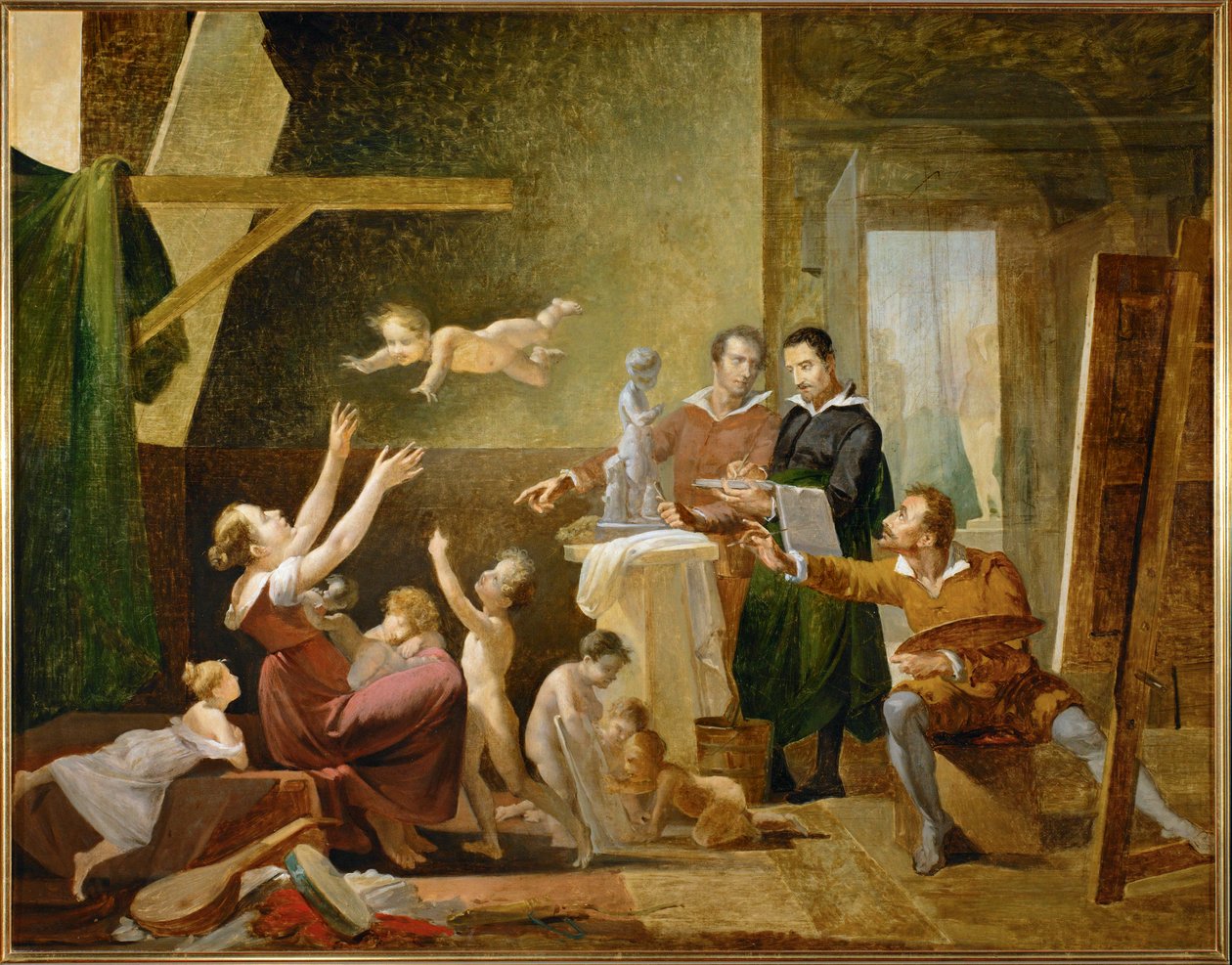 El estudio de Francesco Albani (pintura sobre lienzo) de Pierre-Jérôme Lordon