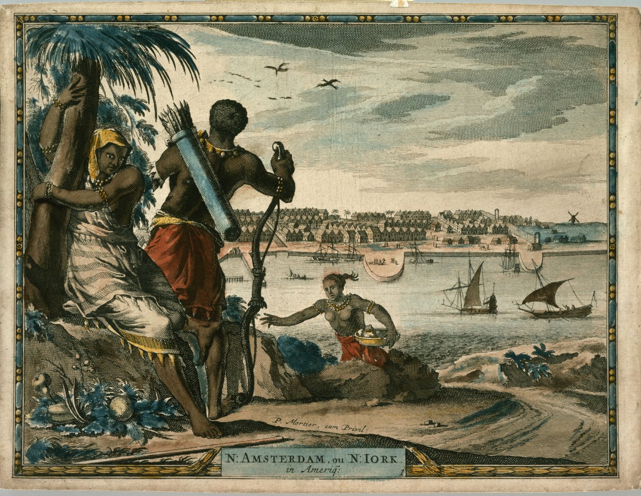 N. Amsterdam, ou N Iork en Ameriq., ca. 1700 de Pierre  Mortier