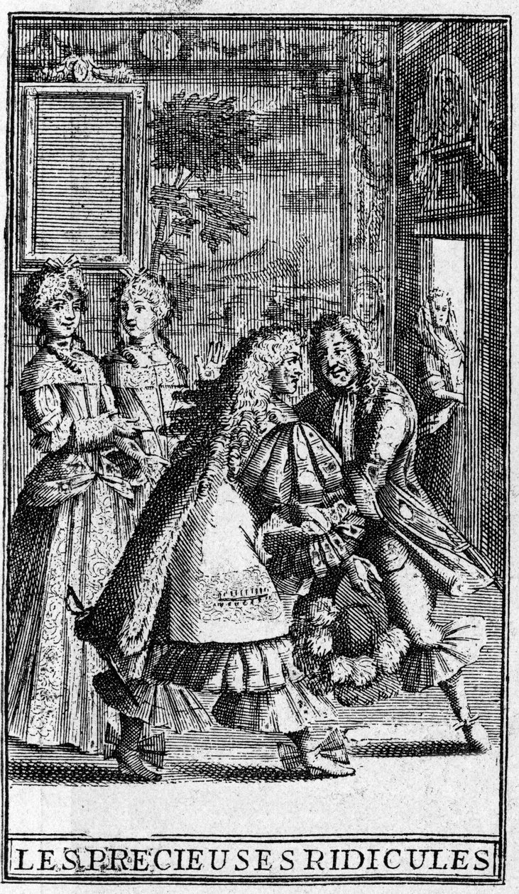 Les Précieuses ridicules de Molière (Las preciosas ridículas) Grabados de Pierre Brissart para la edición de 1682. de Pierre (after) Brissart