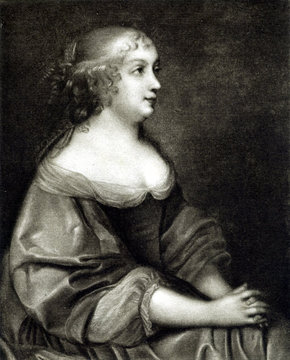 Retrato de Ana de Austria (1601 - 1666), Reina de Francia y Navarra, madre de Luis XIV de Pierre (after) Mignard