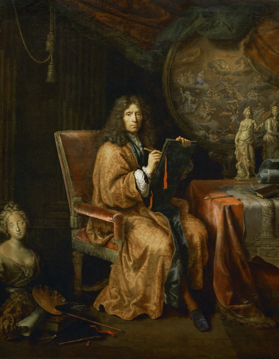 Retrato del artista - Autorretrato ... de Pierre (follower of) Mignard
