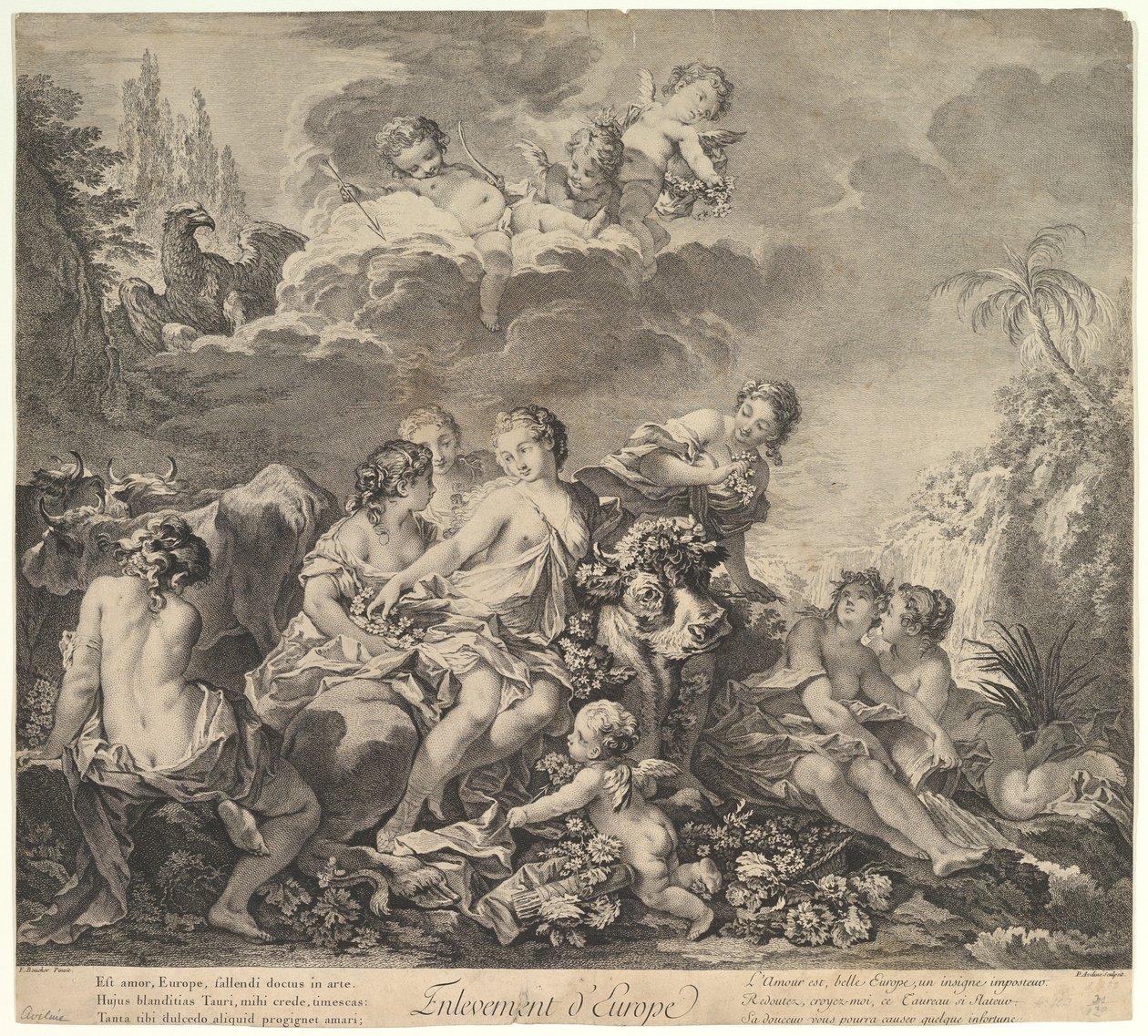 El Rapto de Europa, siglo XVIII de Pierre Alexandre Aveline