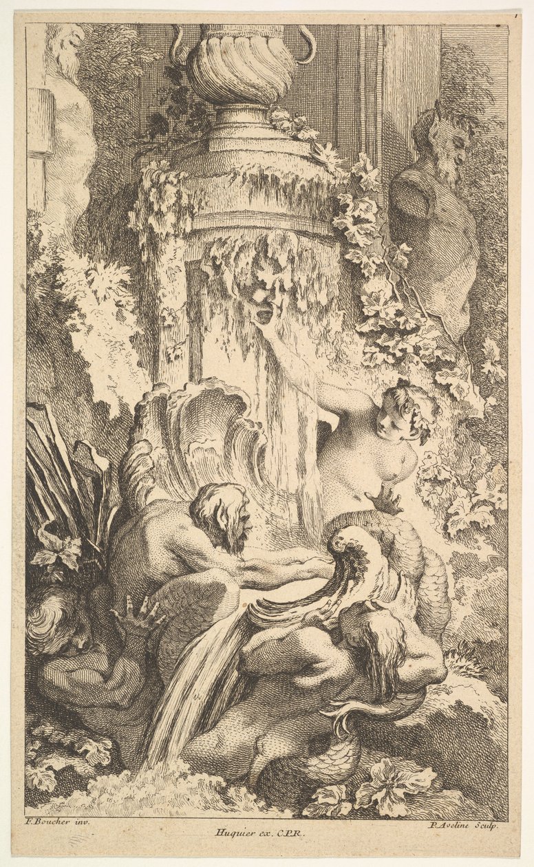 Náyades, Tritones y el Baño de Príapo de Pierre Alexandre Aveline