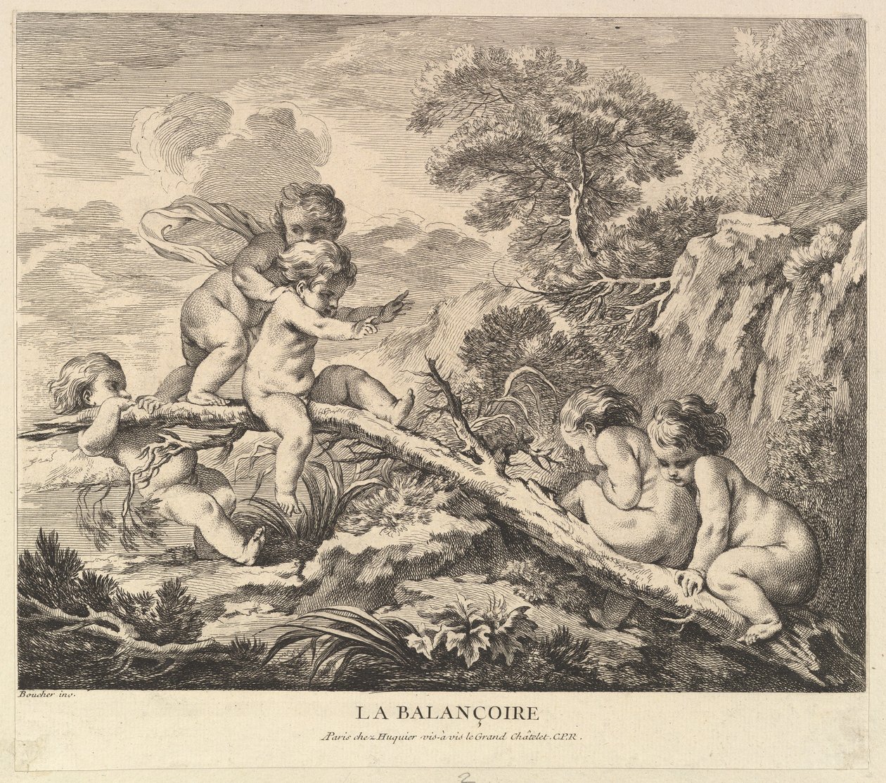 El columpio, ca. 1738 de Pierre Alexandre Aveline