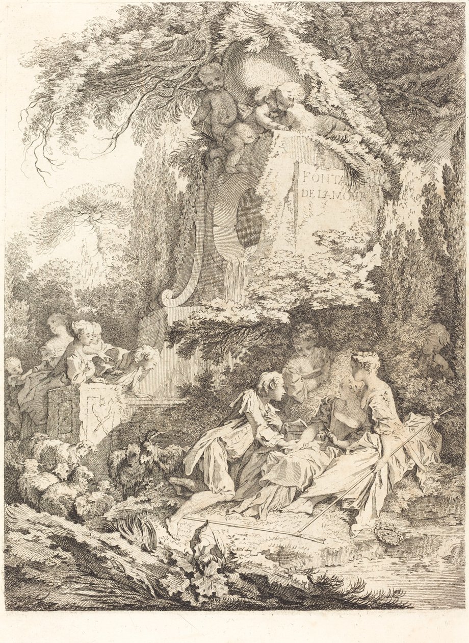La Fuente del Amor de Pierre Alexandre Aveline after François Boucher