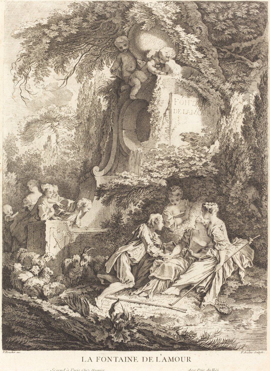La Fuente del Amor de Pierre Alexandre Aveline after François Boucher