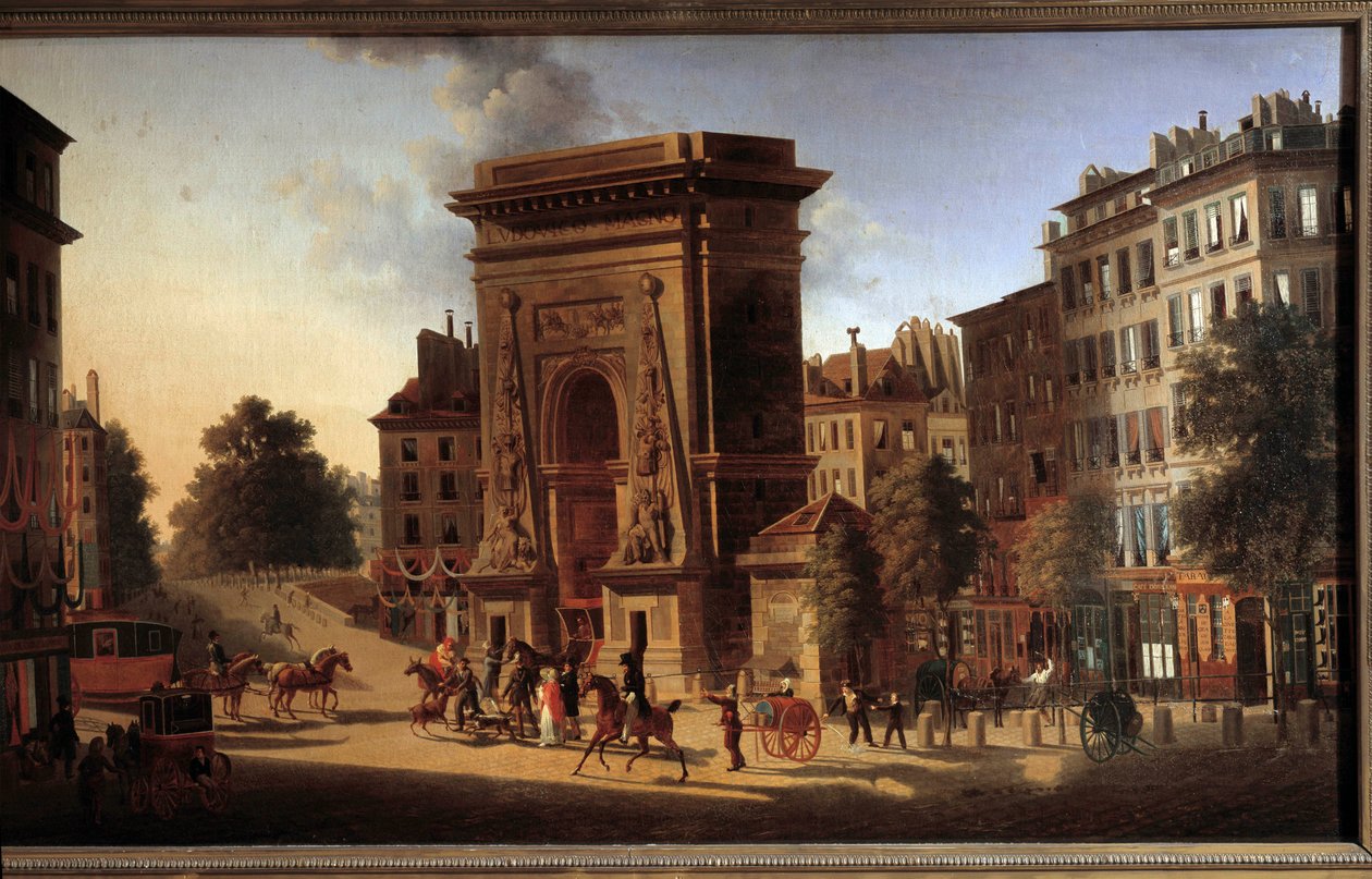La puerta de Saint Denis. Vista de París. Pintura de Pierre Alexandre Pau De Saint Martin de Pierre Alexandre Pau de Saint Martin