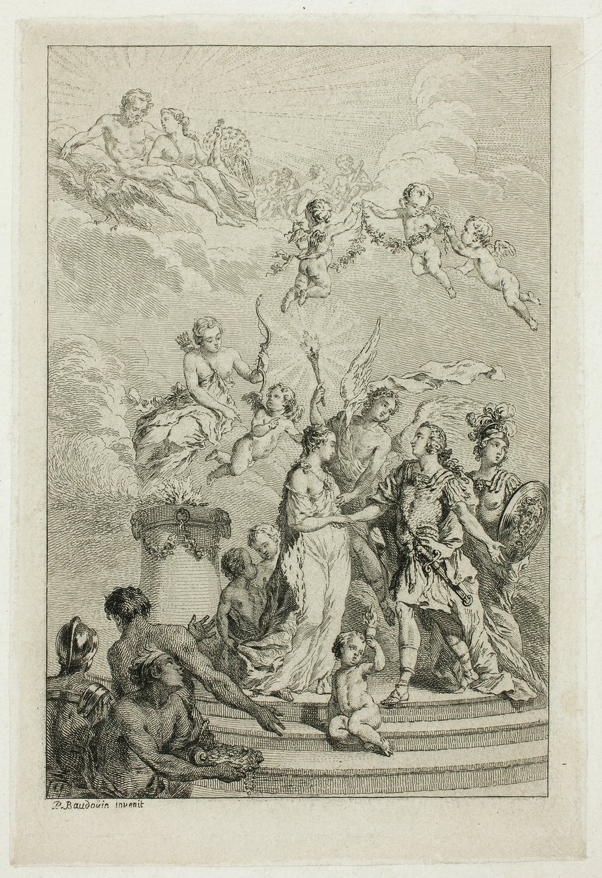 Alegoría del matrimonio del delfín Luis con la infanta María Teresa de España de Pierre Antoine Baudouin