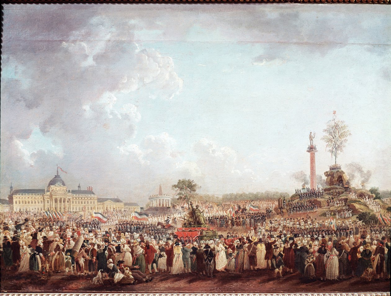 Fiesta del Ser Supremo en el Campo de Marte (20 Prairial Año II - 8 de junio) de Pierre Antoine Demachy
