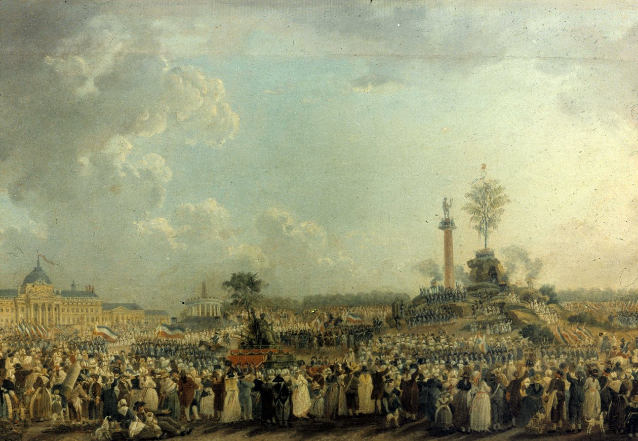 Fiesta del Ser Supremo en el Campo de Marte (20 Prairial Año II - 8 de junio) de Pierre Antoine Demachy