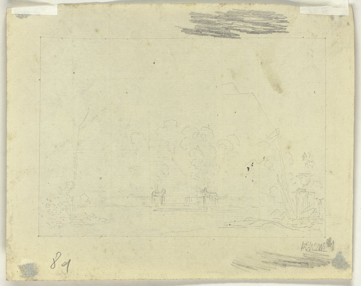 Hoja de bocetos de Pierre Antoine Mongin