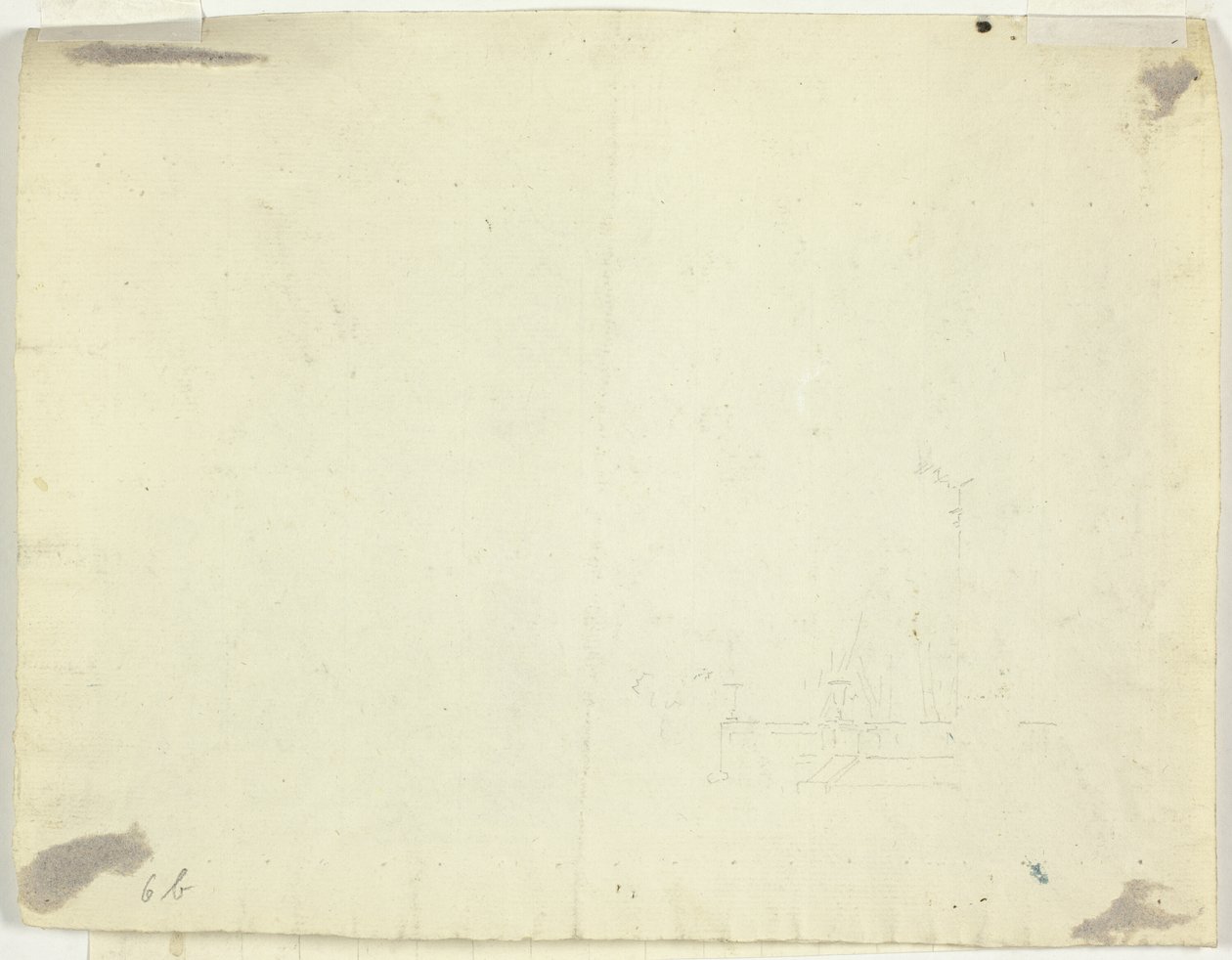 Boceto de entrada arqueada a una terraza de Pierre Antoine Mongin