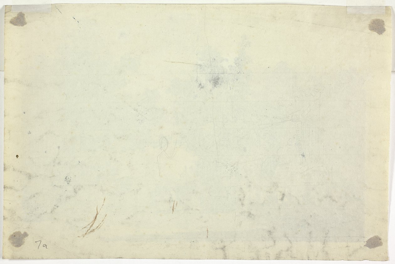 Croquis de jardín con escalera de Pierre Antoine Mongin