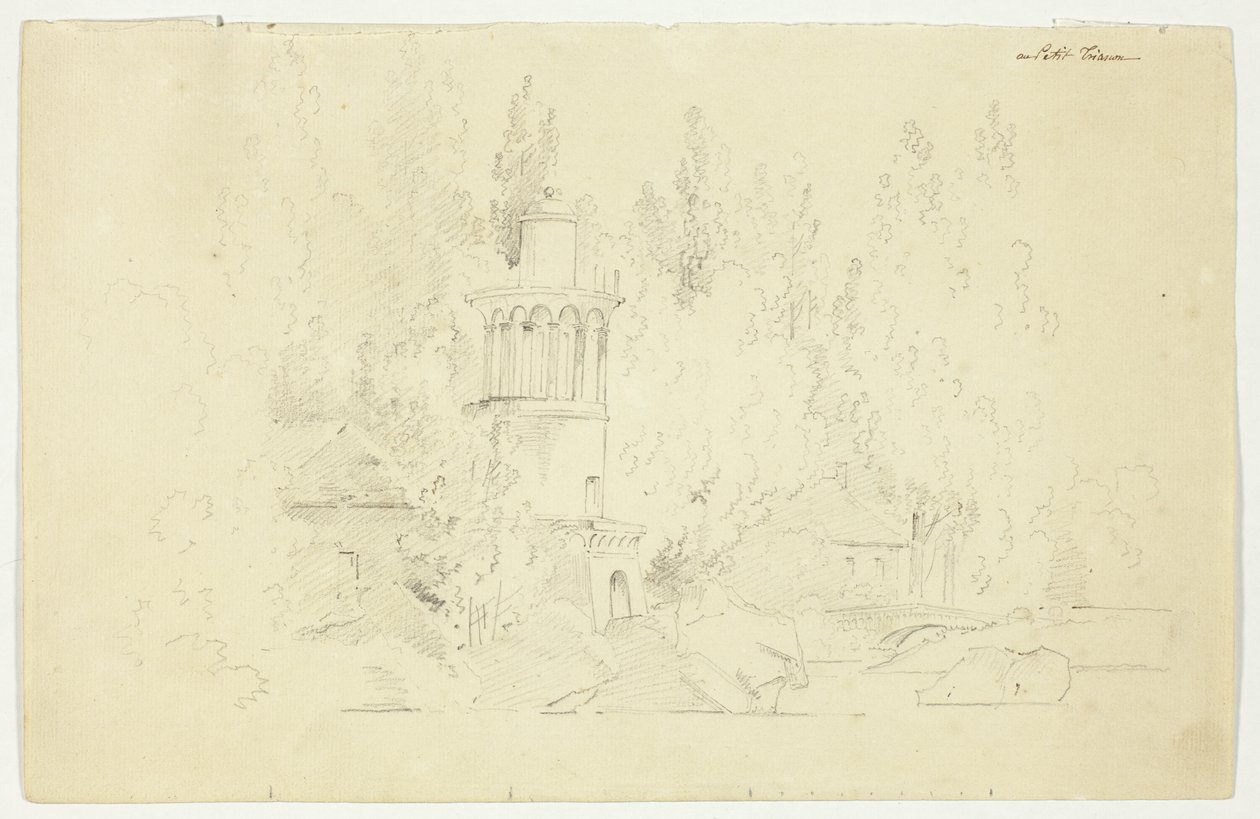 Vista del parque de Versalles: Petit Frianon de Pierre Antoine Mongin