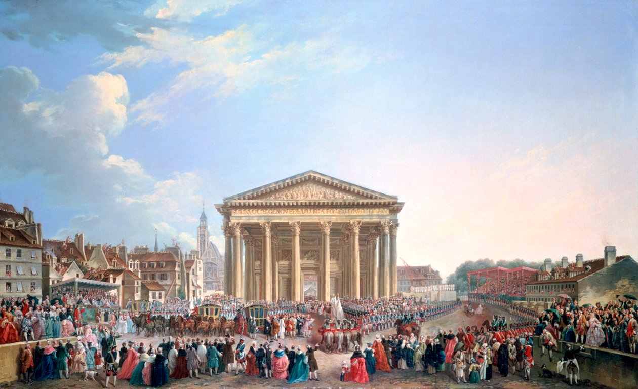 Ceremonia en la nueva iglesia de Santa Genoveva de Pierre Antoine de Machy