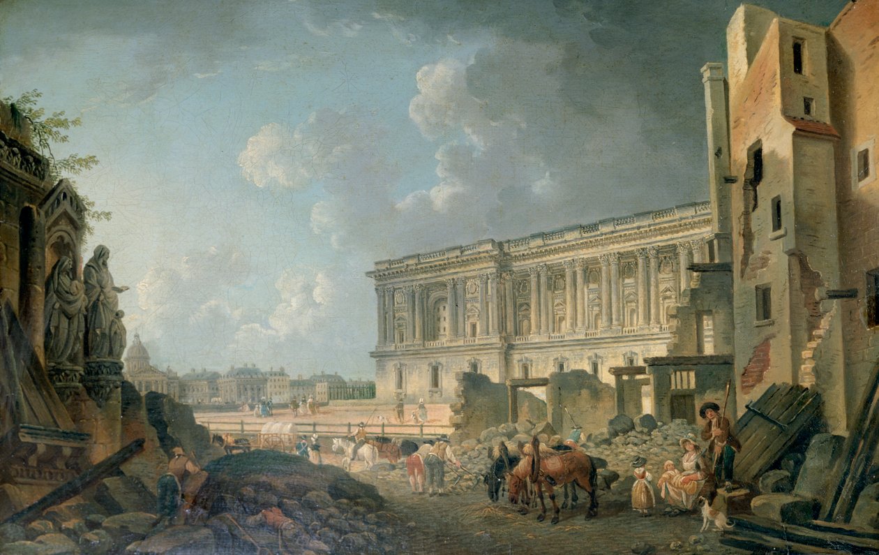 Vista del Louvre, c1743-1807 de Pierre Antoine de Machy