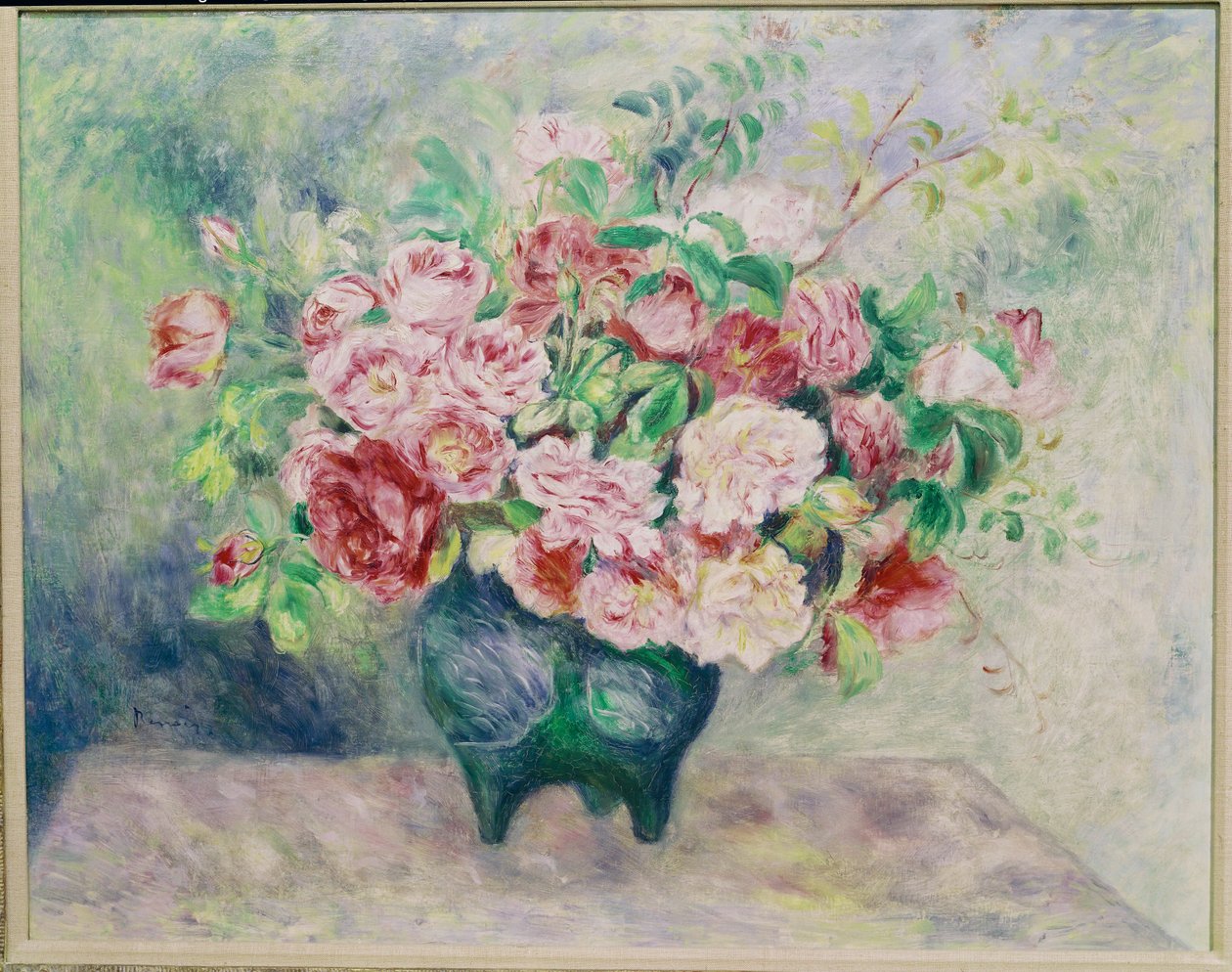 Un ramo de flores (óleo sobre lienzo) de Pierre Auguste Renoir