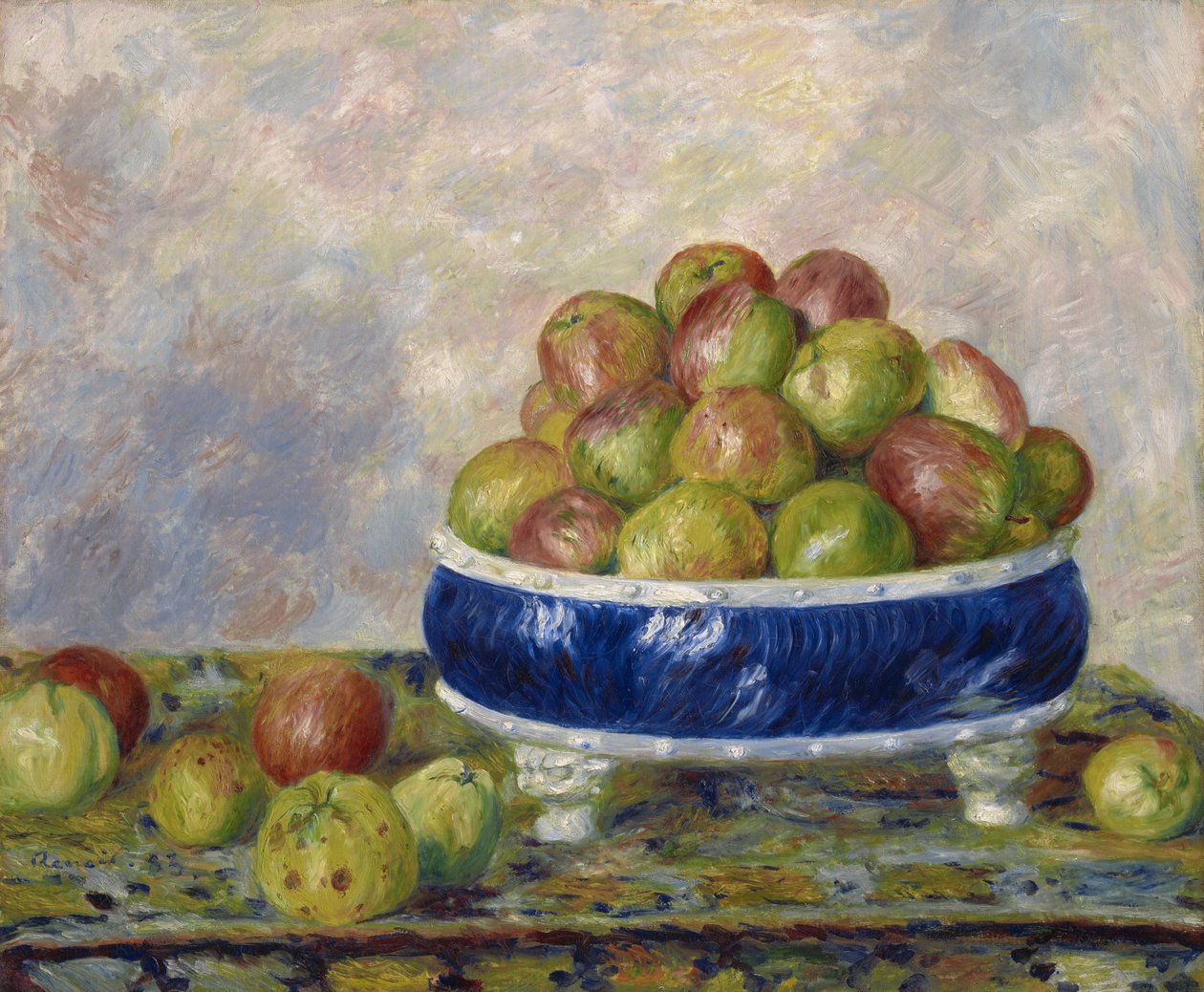 Manzanas en un plato, 1883 de Pierre Auguste Renoir
