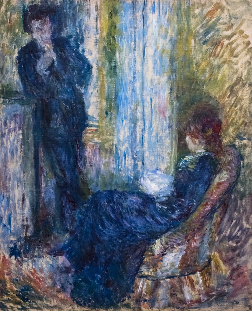 En la chimenea de Pierre Auguste Renoir