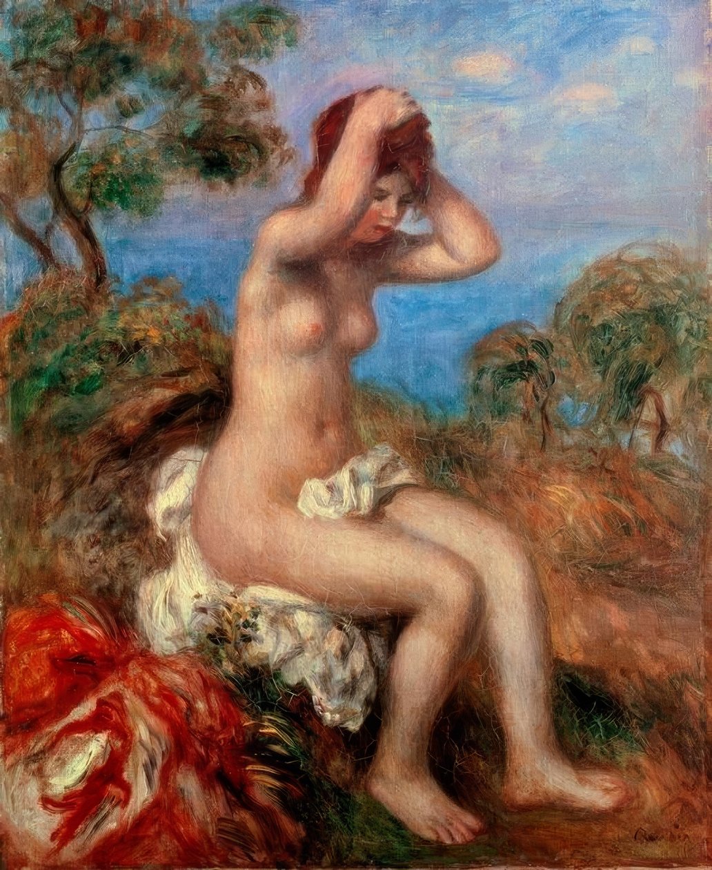 Niña bañándose de Pierre Auguste Renoir