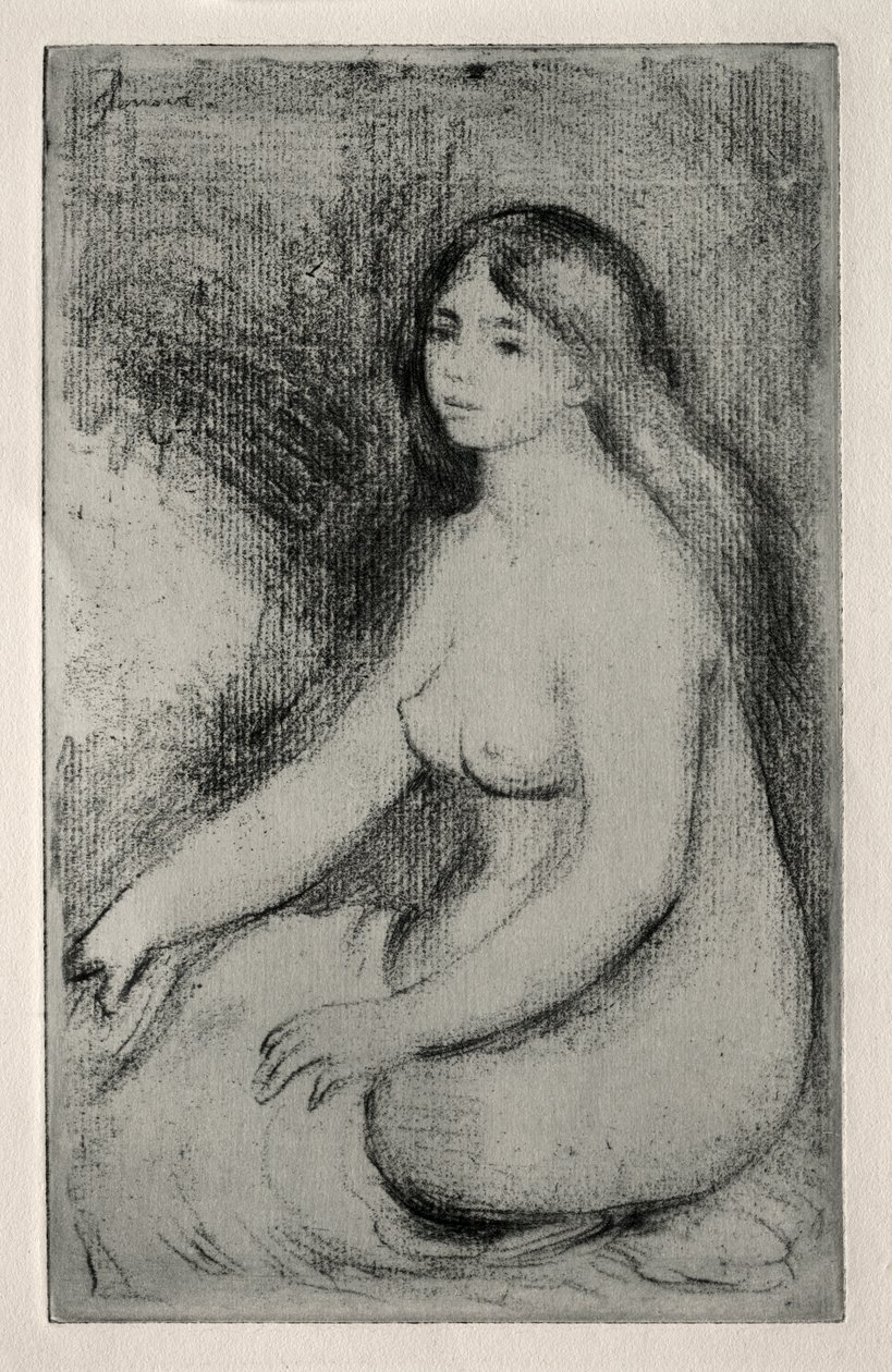 Bañista sentada de Pierre Auguste Renoir