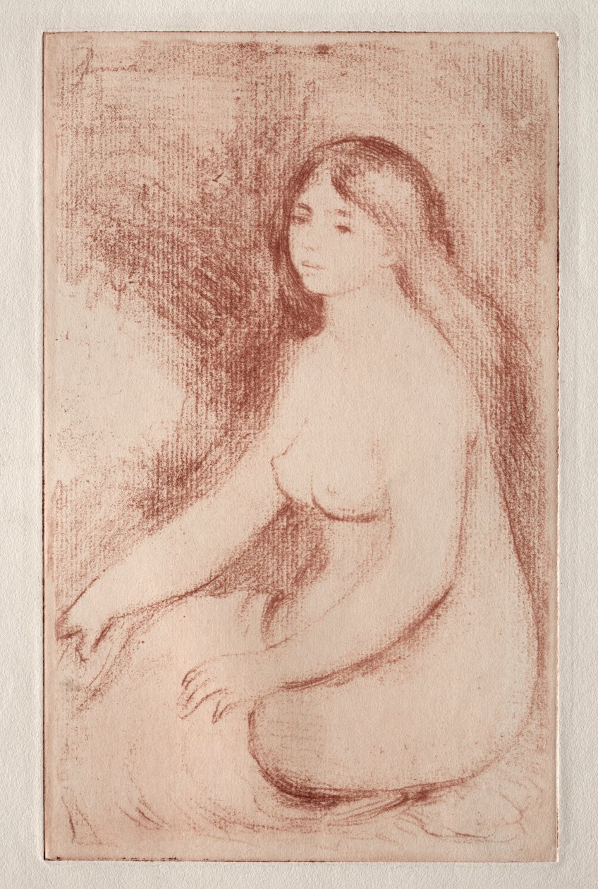 Baigneuse assise, c. 1905 de Pierre Auguste Renoir