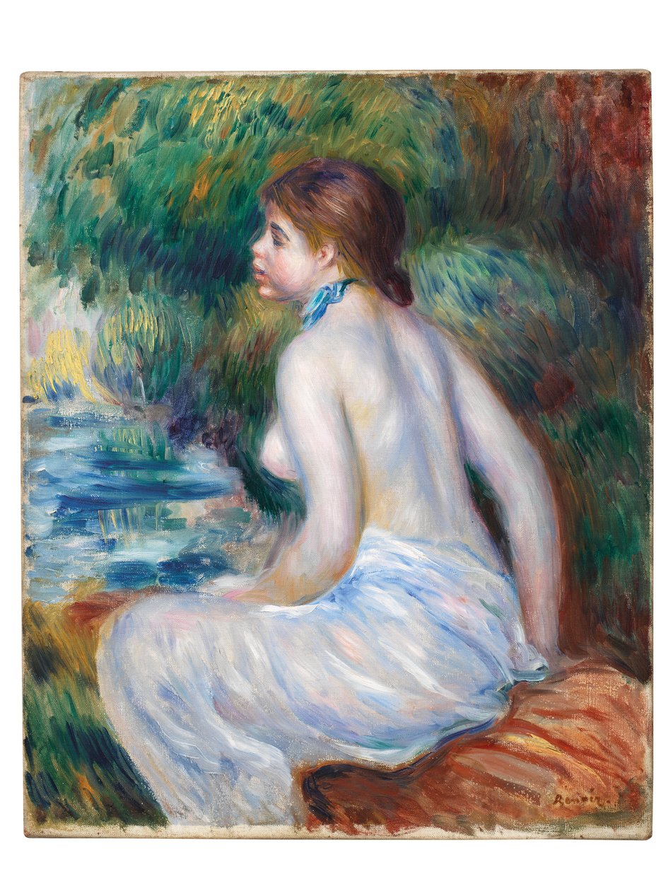 Bañista sentada, 1890 de Pierre Auguste Renoir