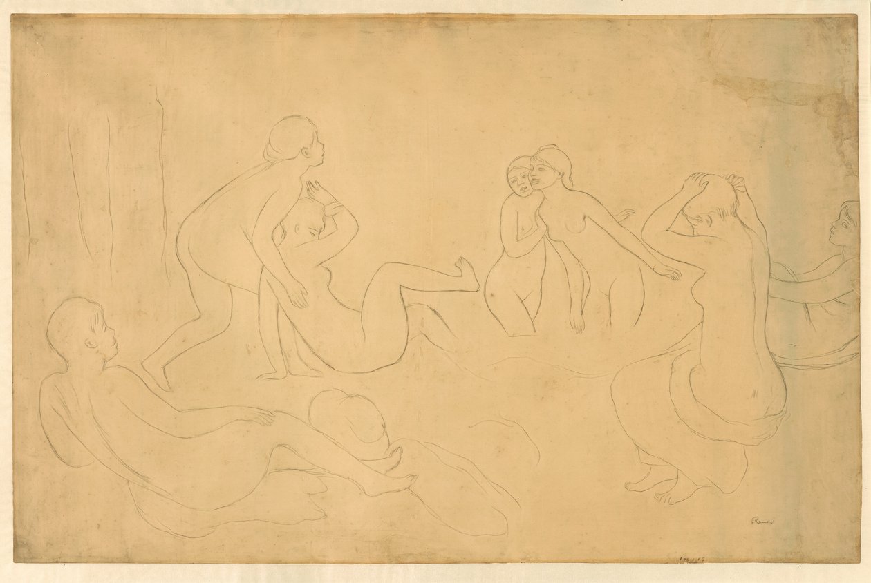 Bañistas en un Bosque de Pierre Auguste Renoir