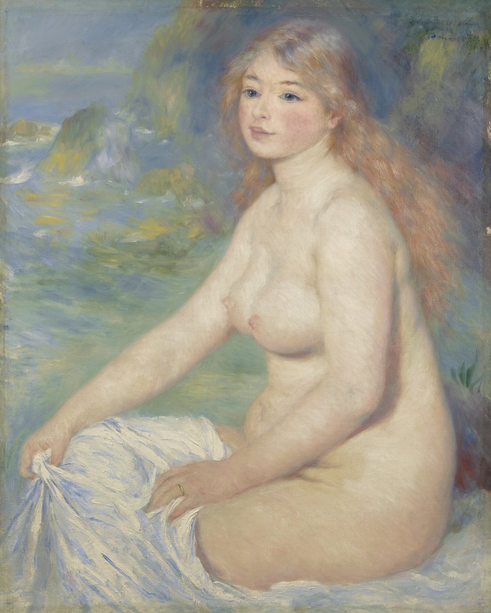 Bañista rubia, 1881 de Pierre Auguste Renoir