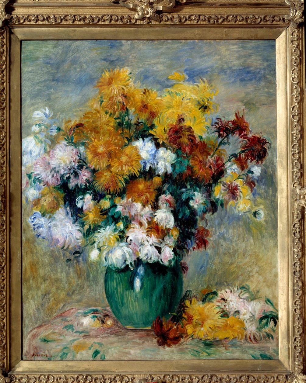 Ramo de crisantemos de Pierre Auguste Renoir