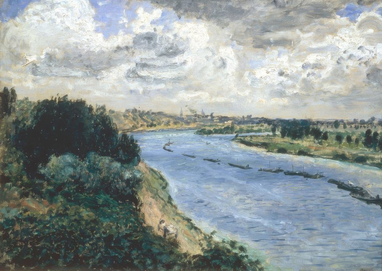 Barcazas en el Sena de Pierre Auguste Renoir