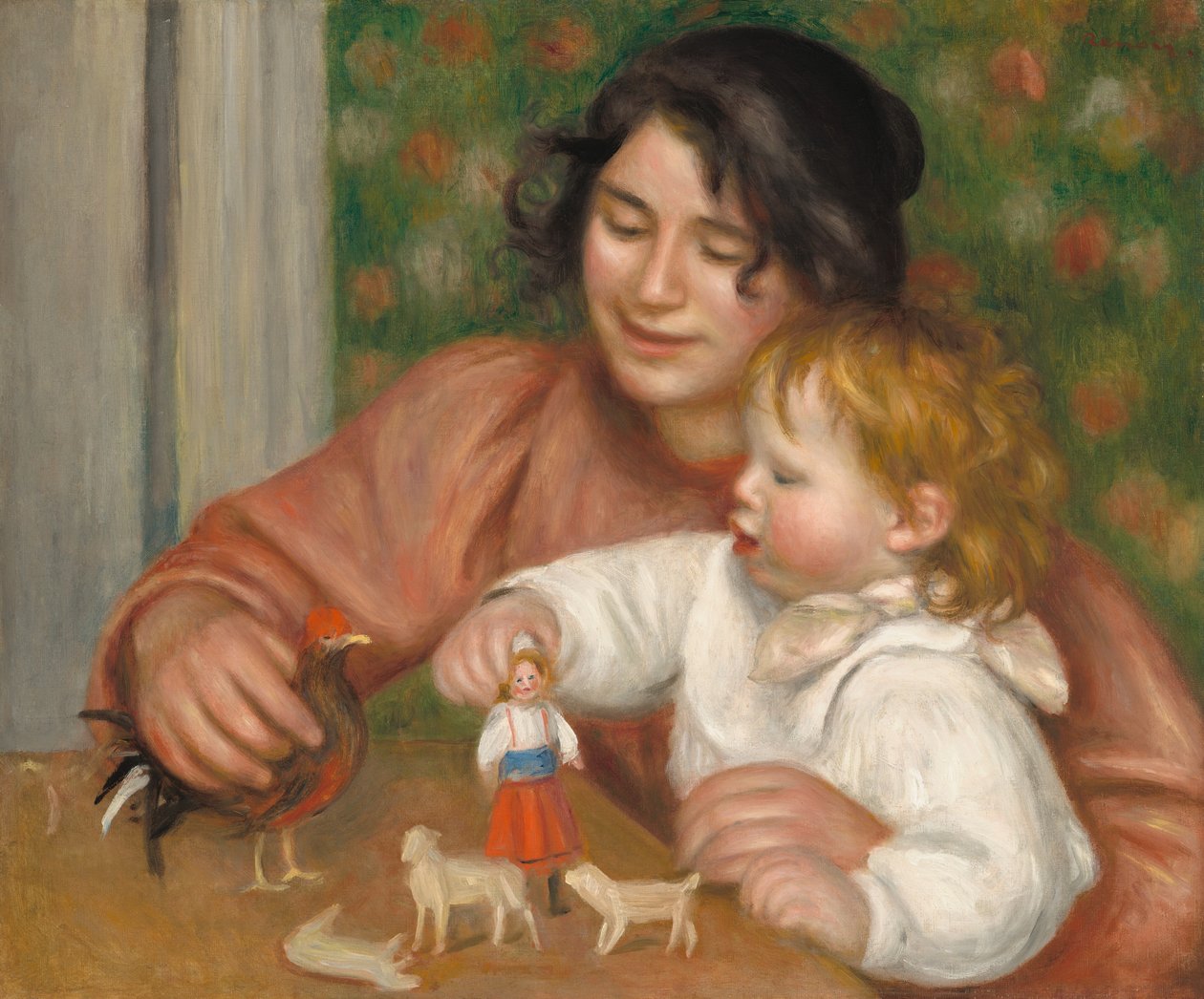 Niño con Juguetes - Gabrielle y el Hijo del Artista, Jean, 1895-1896 de Pierre Auguste Renoir
