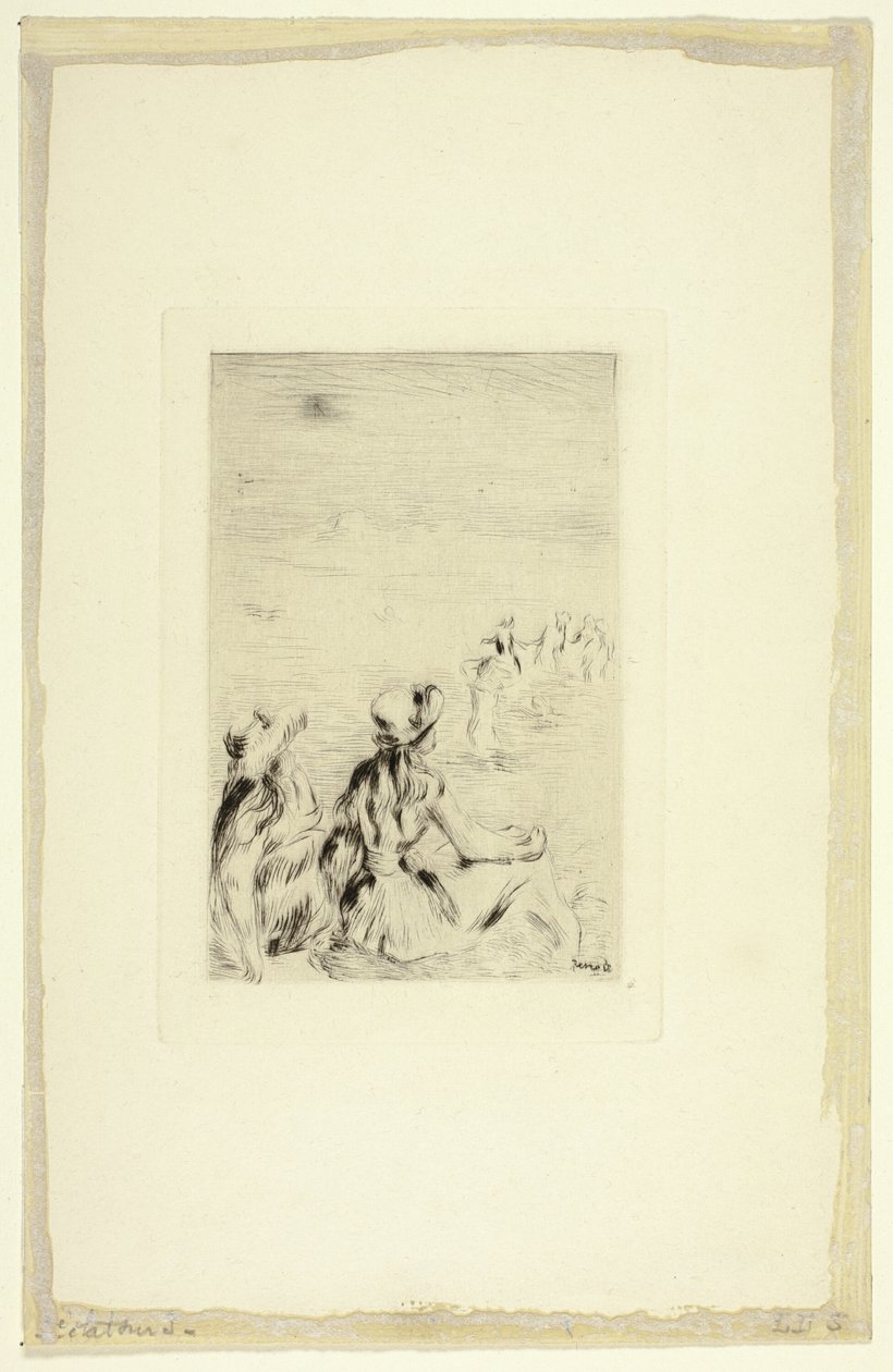 Niños en la Playa, Berneval de Pierre Auguste Renoir