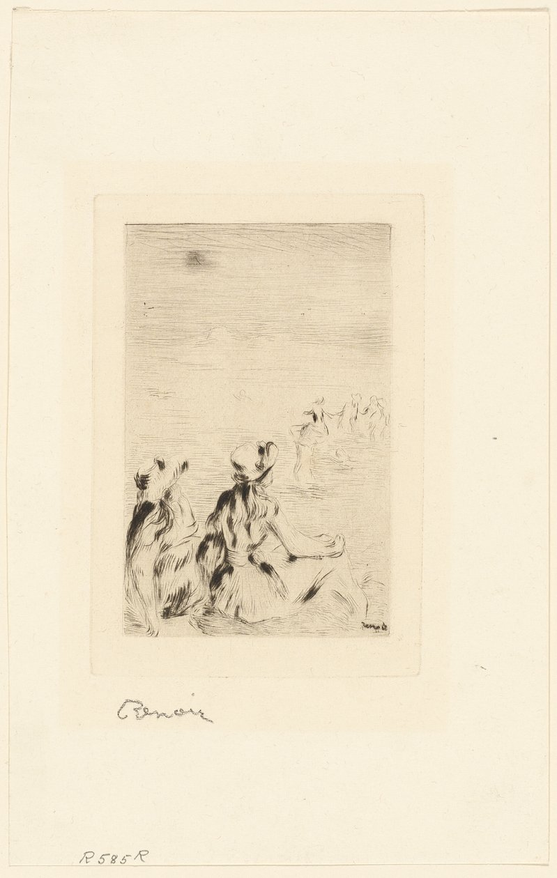 Niños en la playa, Berneval de Pierre Auguste Renoir