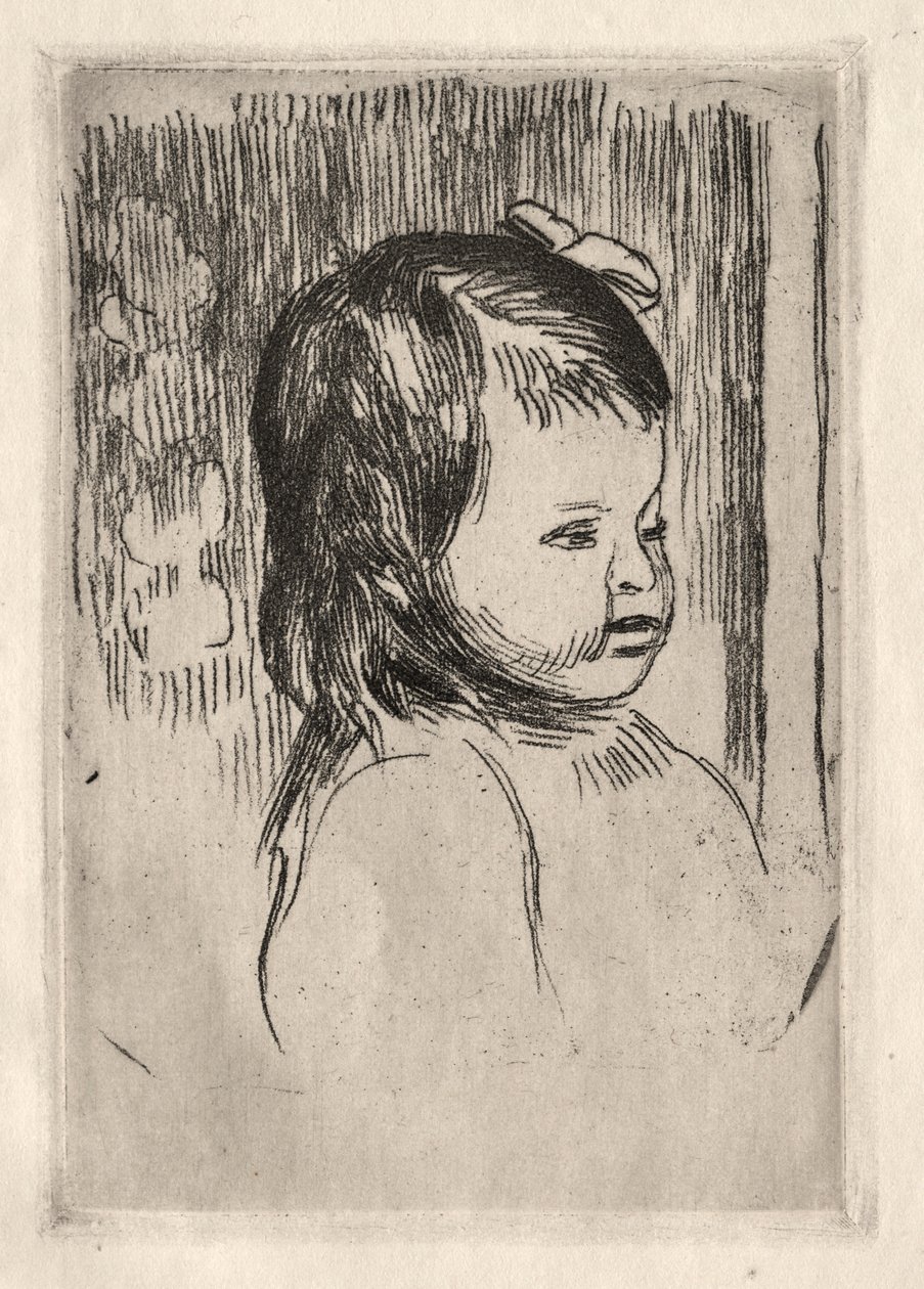 Busto de niño, girado a la derecha de Pierre Auguste Renoir