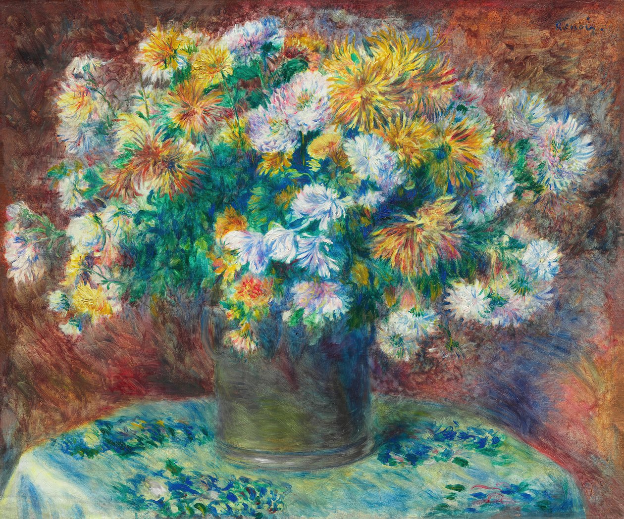 Crisantemos de Pierre-Auguste Renoir