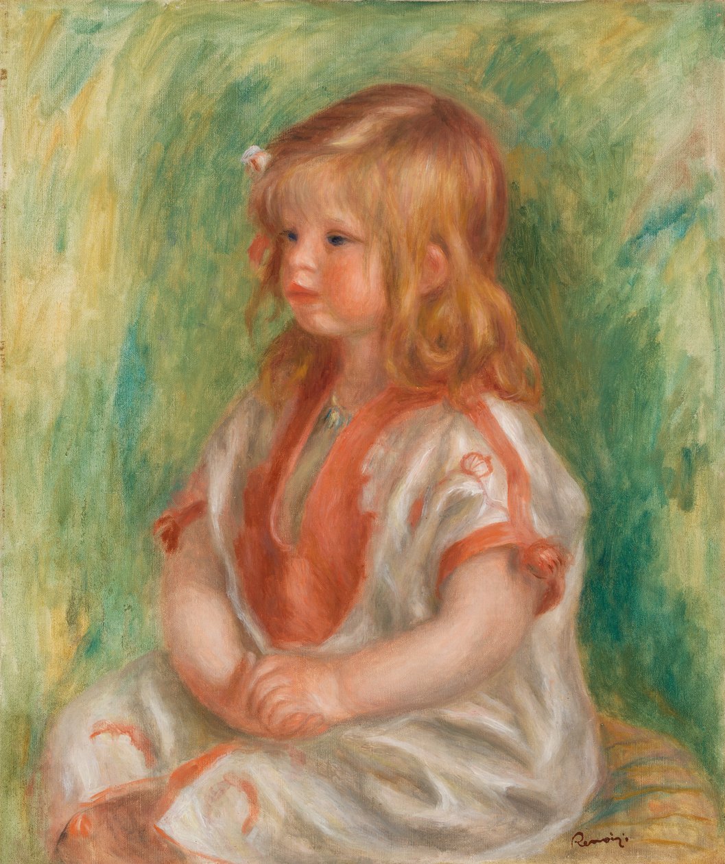 Claude con camisa árabe de Pierre Auguste Renoir